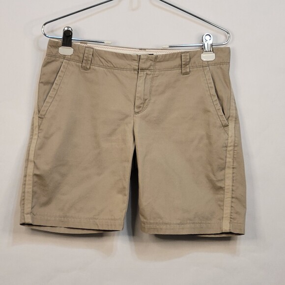 Gap khaki bermuda shorts flat front side stripe size 00 - Picture 1 of 16